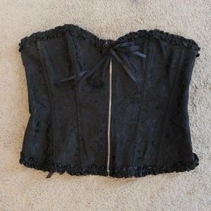 2xl black lace up corset